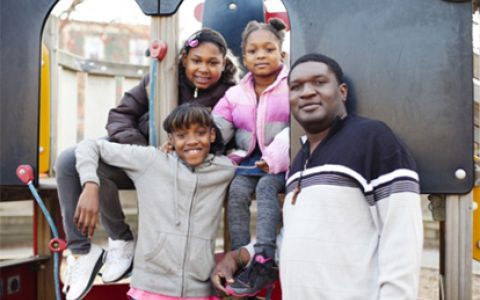 Photo of a family at the park